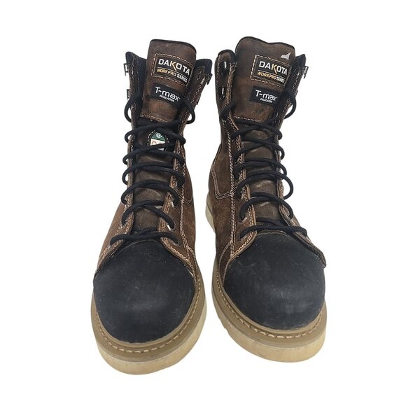 DAKOTA Men's 8'' 523 Steel Toe Steel Plate Ironworker Work Boots Brown Size 9.5M - Picture 5 of 6